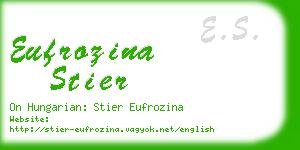 eufrozina stier business card